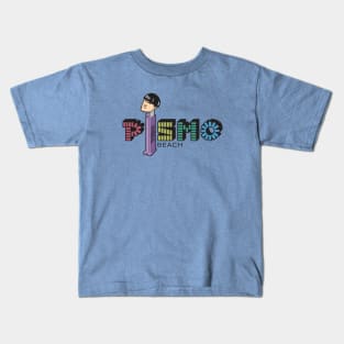 Pismo Beach Pez Moe Beach Kids T-Shirt